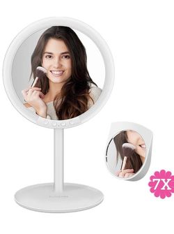 Brand new Makeup Mirror Rechargeable, 3 Colors 66 LED Lights, 1x/7x Magnification