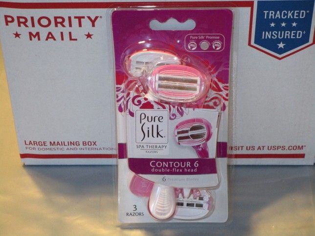 Pure Silk Contour 6 Spa Therapy 3 pack Women’s Disposable Razors