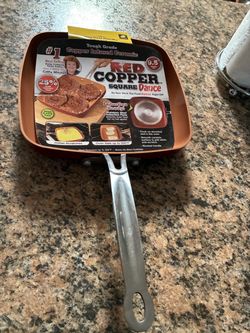 Red Copper Square Dance 9.5” Nonstick Ceramic Frying Pan – Induction Ready