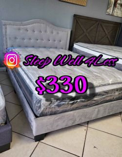 New queen bed