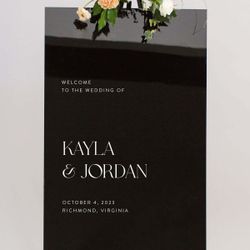 Custom Acrylic Welcome Sign for Events – Weddings, Showers & Parties  