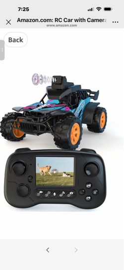 ) RC Car with Camera, 2.4GHz Remote Control Truck with 2.8”LCD Screen & 60° Adjustable Camera, Live Video, APP/Radio Dual Control, 2 Speeds, Rechargea