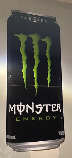 4 foot tall Monster gas station poster