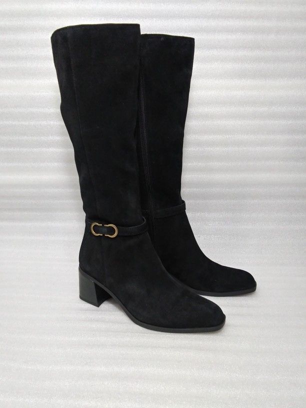 NATURALIZER knee high boots. Black suede. Size 9 women's shoes. Brand new in box 