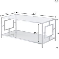 Luxe Glass Center Coffee Table 