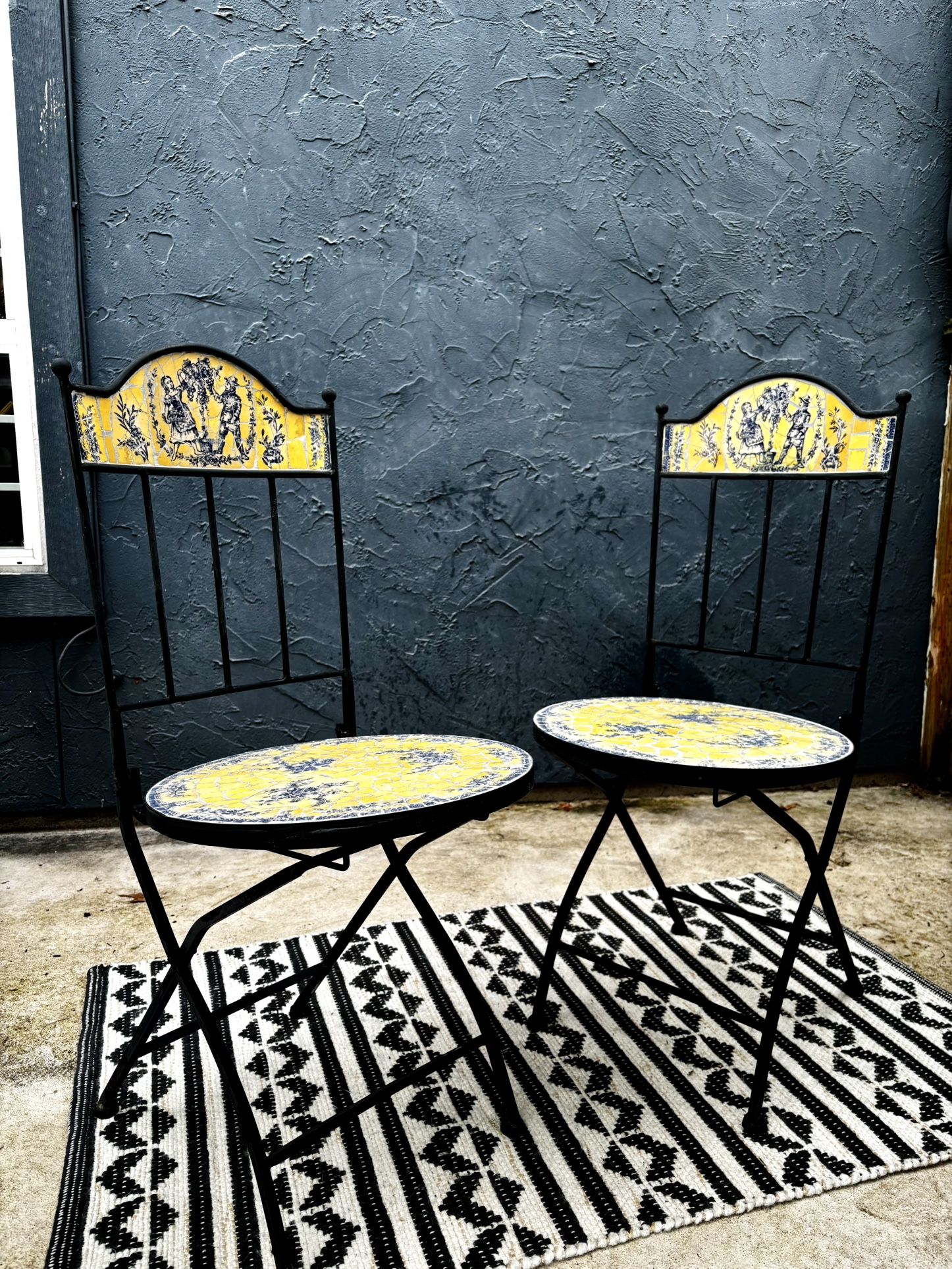 Vintage Mosaic Outdoor Chairs