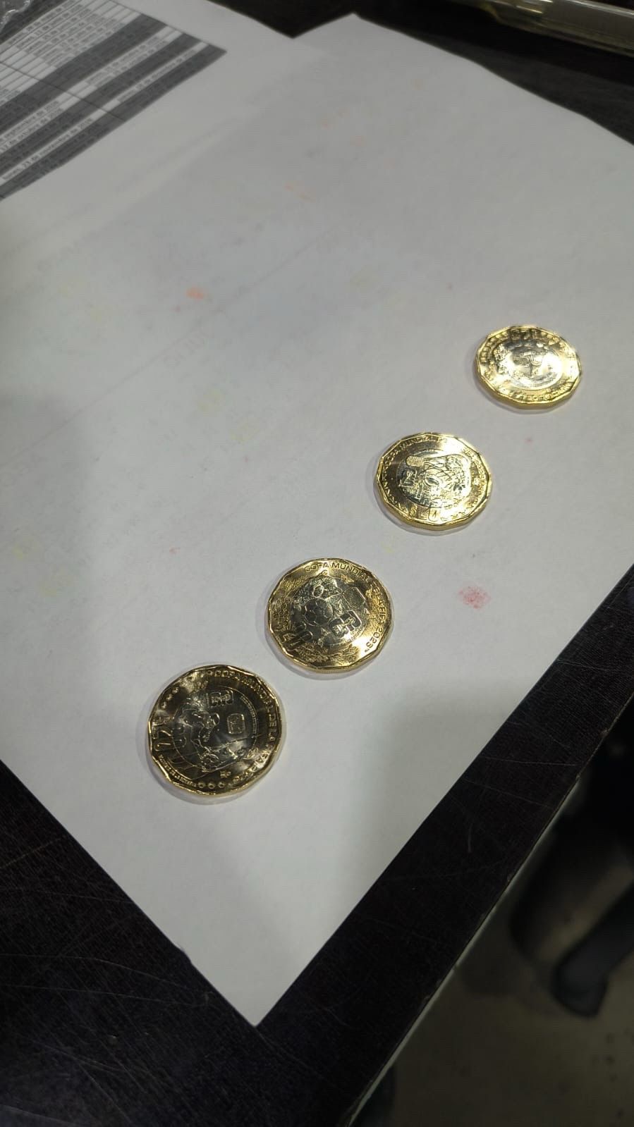 There are four World Cup coins.