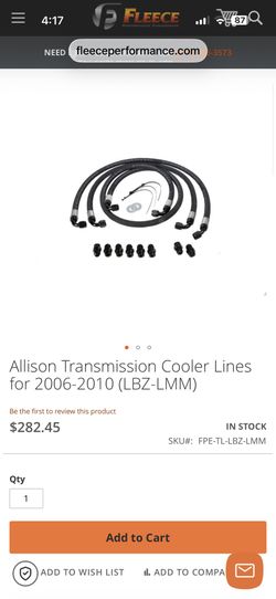 06-10 Chevy Duramax Diesel Fleece Trans Lines