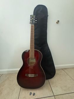 Ibanez PN12E Parlor Acoustic-Electric Guitar Vintage Mahogany Sunburst with Gig Bag & 2 Picks