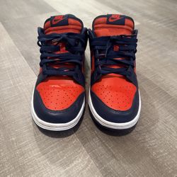 nike dunk low navy red 