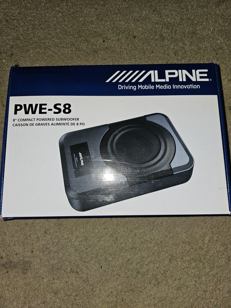 Alpine 8 Inch Powered Subwoofer