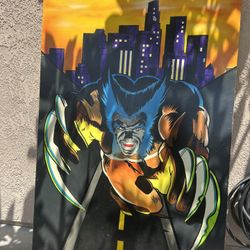 4 x 6 custom Wolverine painting