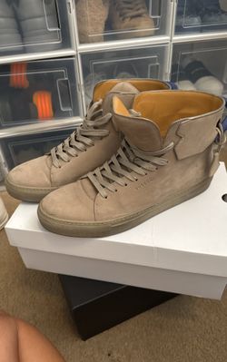 BUSCEMI 125MM Nubuck Leather High-Top Sneakers