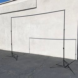 Brand New $40 Heavy-Duty Backdrop Stand Adjustable 10ft Wide X 8.5ft Tall with Clips and Carry Bag