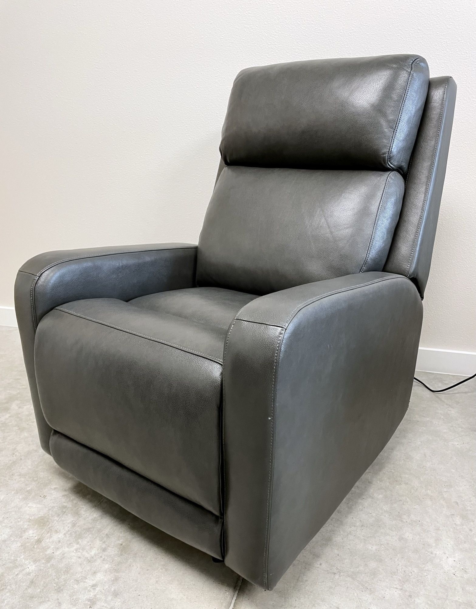 BLACK FRIDAY Arnie Leather Power Glider Recliner, Gray for Sale in
