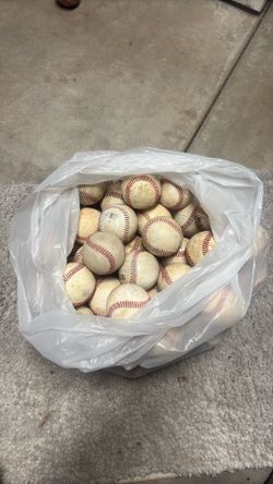 Bag of 55 baseballs