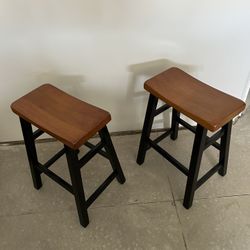 Wooden Counter Stools (2)