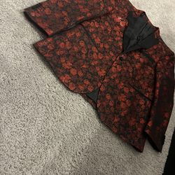 Rose Print Prom Suit