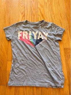 Crew Cuts Friyay Gray T-shirt Size M