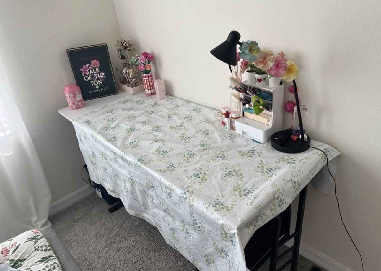 Large Table/Sewing Table With drawers and shelf