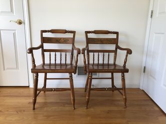 L. Hitchcock wooden chairs (twins)