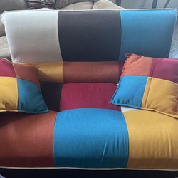 Multi-color Convertible Couch
