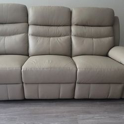 Leather Power Recliner 3 Seater Sofa