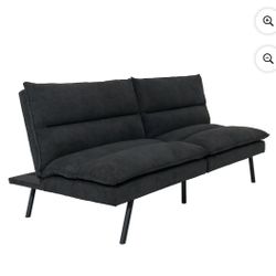 Mainstays Pillow Top 71.25" Futon, Charcoal