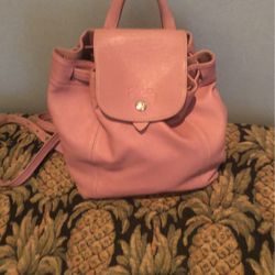 Longchamp Leather Back Pack