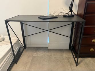 Black wooden table