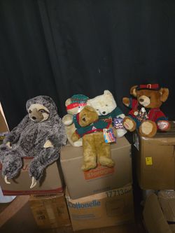 Lot of 5 vintage Stuffed Animal teddy bear Plush Toys