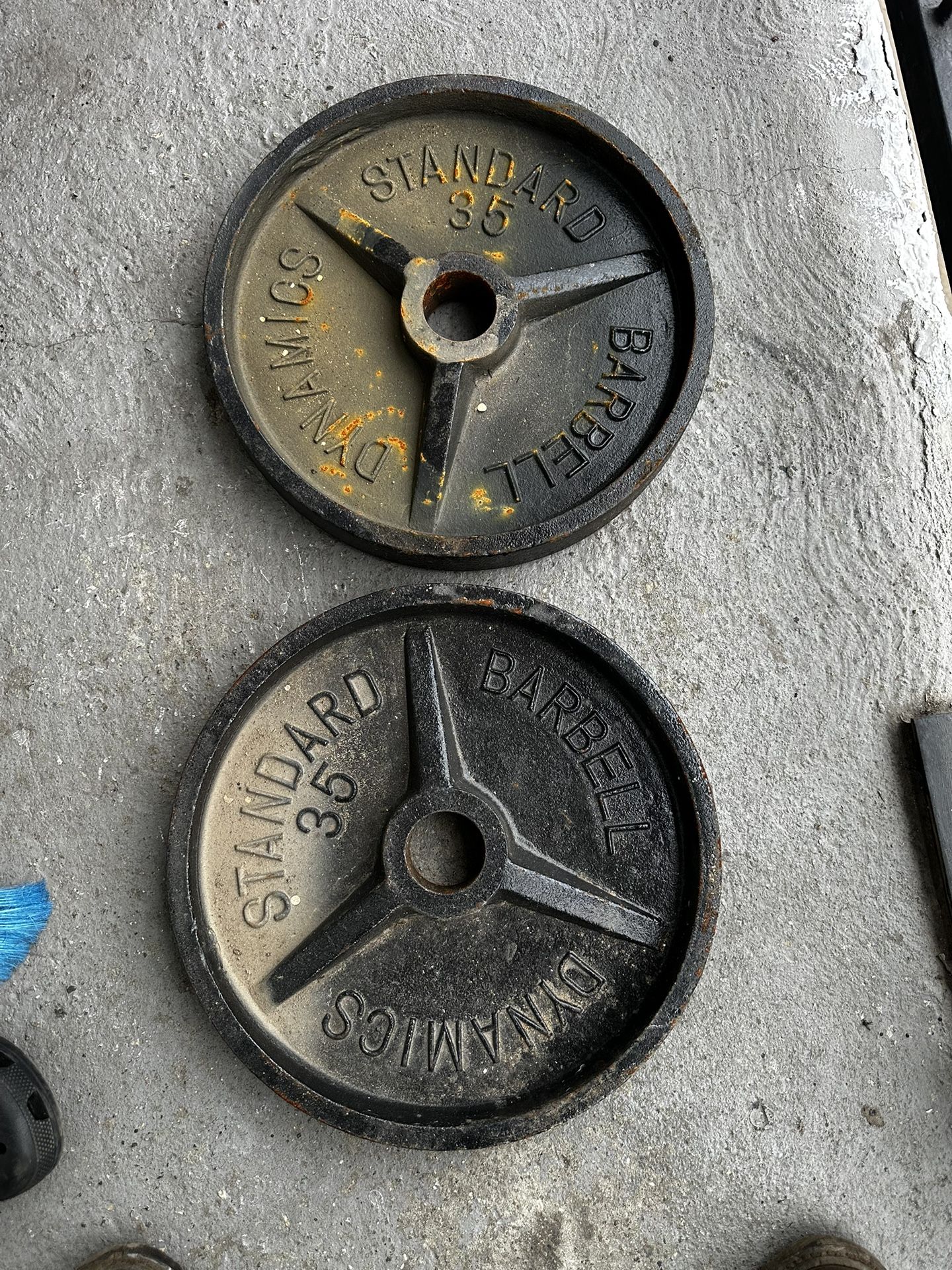 Pair Of 35lbs Olympic Size Weight Plates