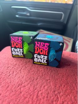 Needoh Fuzzball Velvet Squeeze lot of 2