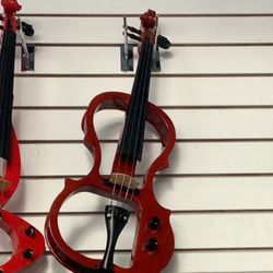 Electric Violin with a red finish