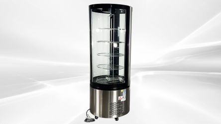 NSF Curved Glass Refrigerated Standing Showcase CL-400R-1