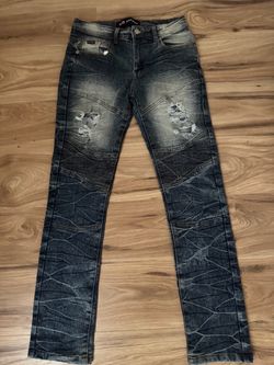Men’s Slim Denim White Jeans Size 15