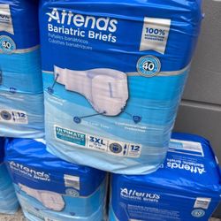 New Attends Bariatric Incontinence Disposable Briefs, Unisex XXXL