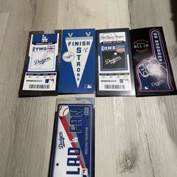2017 Los Angeles Dodgers Collectors Sports Crate Brochures 5 Total 