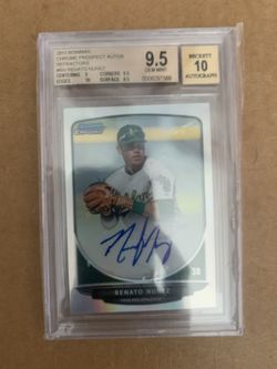 2013 Bowman Prospect Autos Refractors #RN Renato Nunez Beckett 9.5 Auto 10
