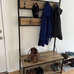 Coat Rack With Bench