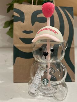 Starbucks Barista Bear Glass