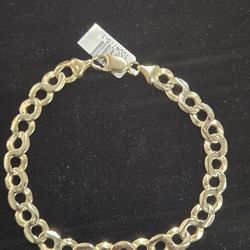 Infinity Cuban Bracelet  Solid 14kt
