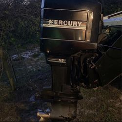 Mercury 115 boat motor is sold for parts and pieces does not work 