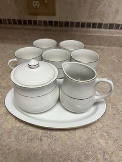 Coffee Cups, Sugar And Saucer Set