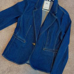 Large Women Denim Blazer 