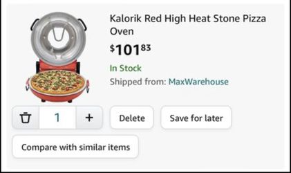 Kalorik Red High Heat Stone Pizza Oven for Sale in Morton Grove