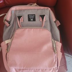 Pink Diaper Bagpack