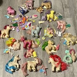 Vintage 80’s My little ponies unicorn baby pony lot plus accessories 