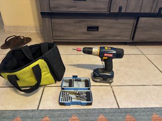 Ryobi Cordless drill with battery $45