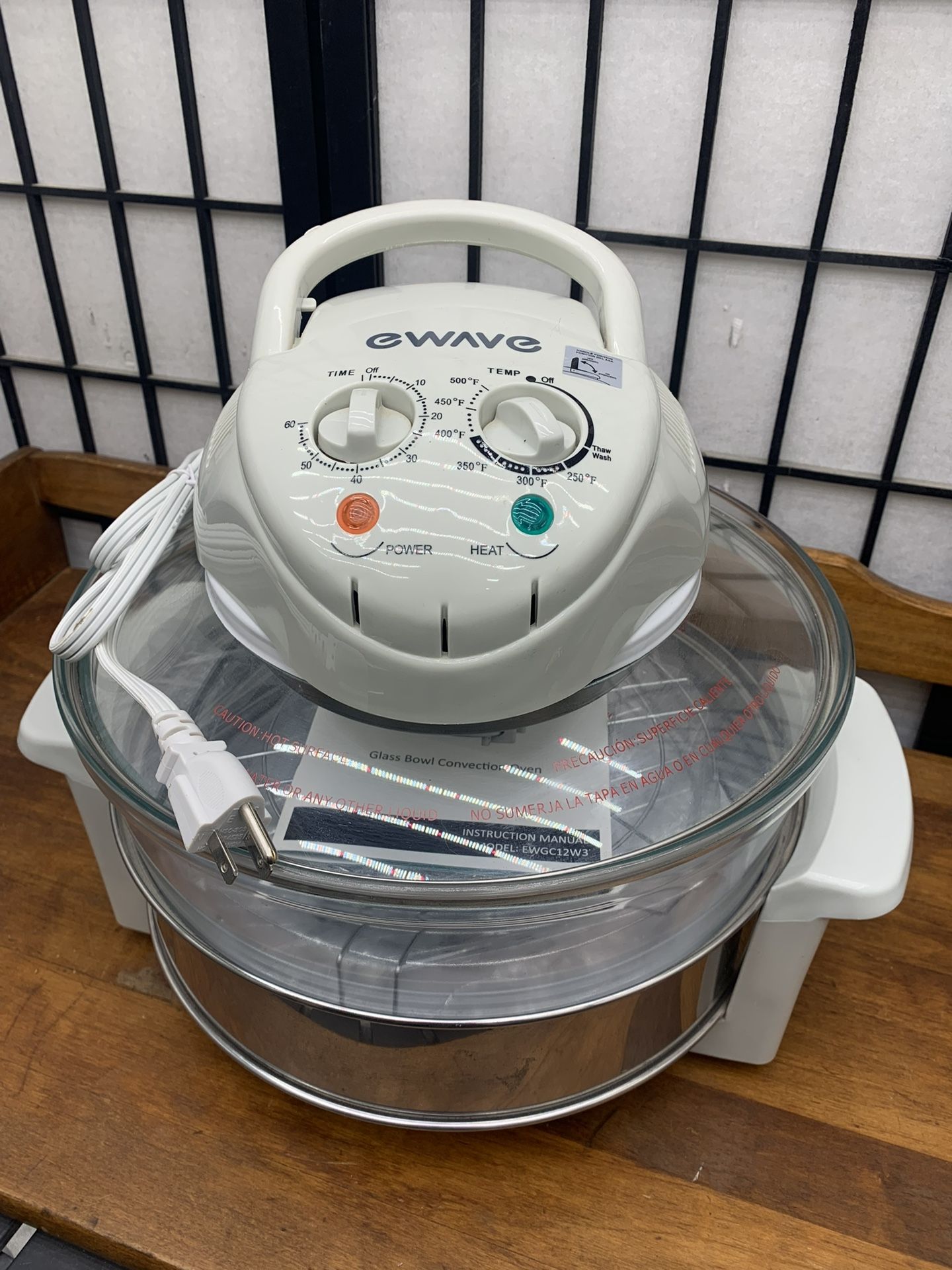 Magic Chef Ewave EWGC12W3 Glass Bowl Convection Oven New - No Box